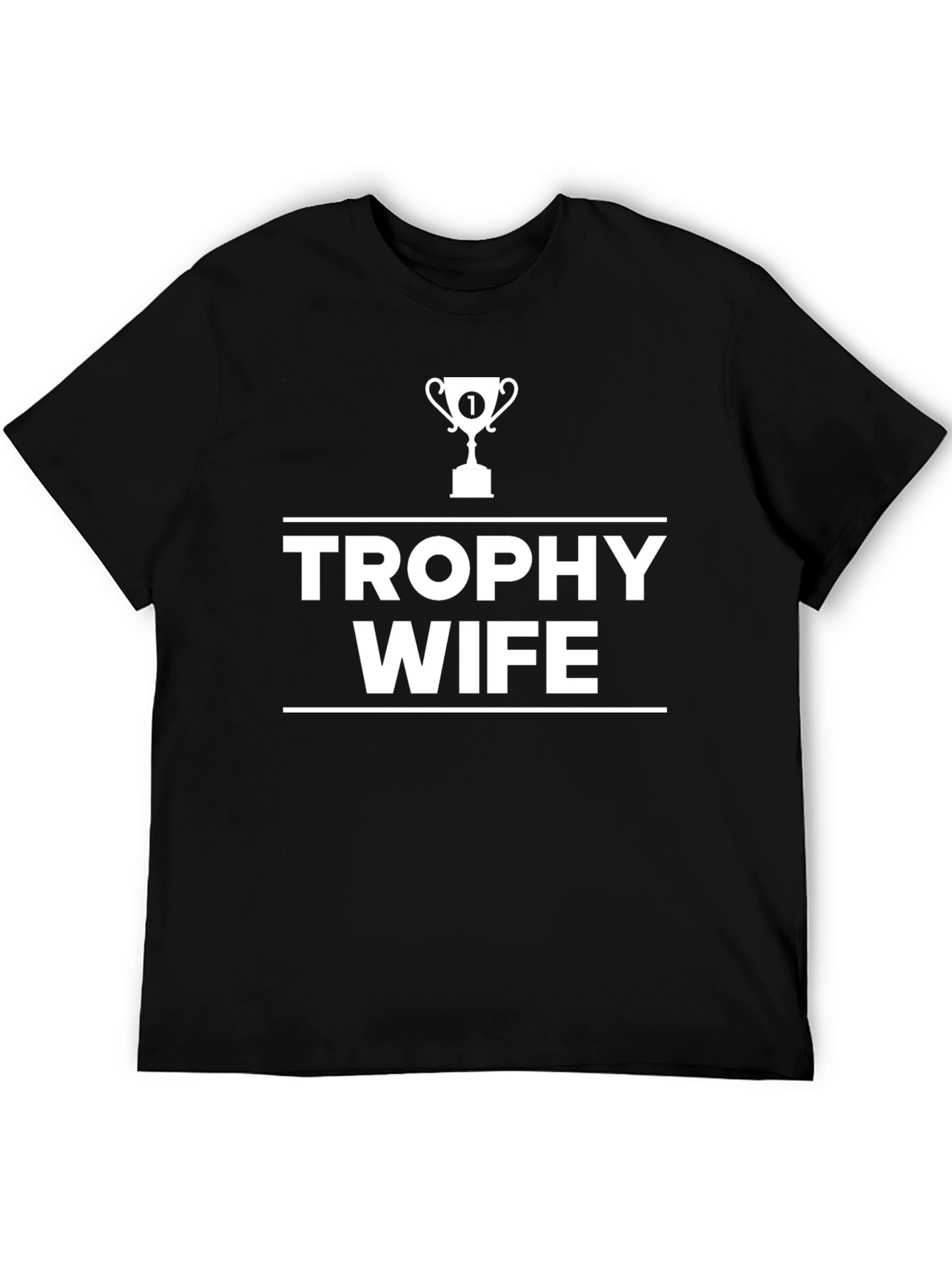 Camiseta Negra Trophy Wife para Hombre