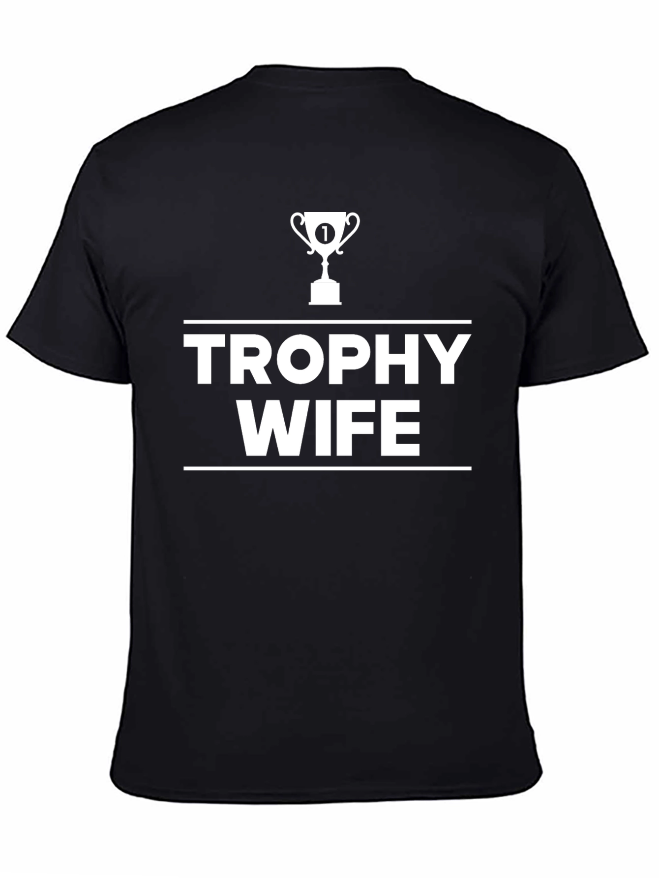 Camiseta Negra Trophy Wife para Hombre