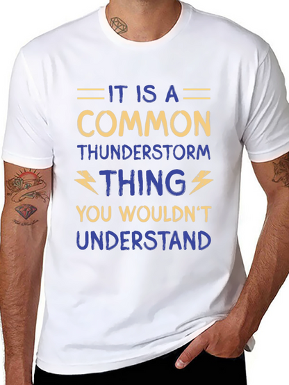 Camiseta Negra con Diseño Humorístico de Tormenta