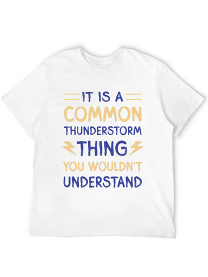 Camiseta Negra con Diseño Humorístico de Tormenta