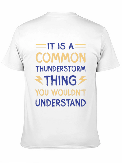 Camiseta Negra con Diseño Humorístico de Tormenta