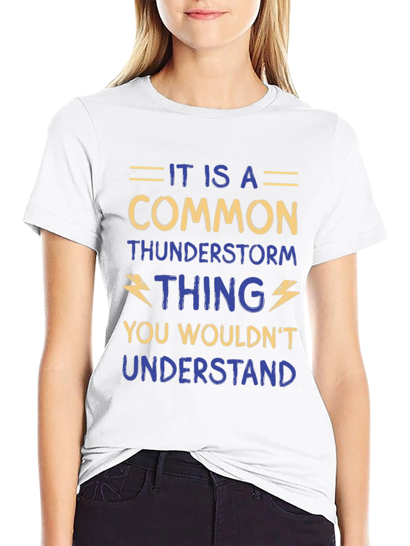 Camiseta Negra con Diseño Humorístico de Tormenta
