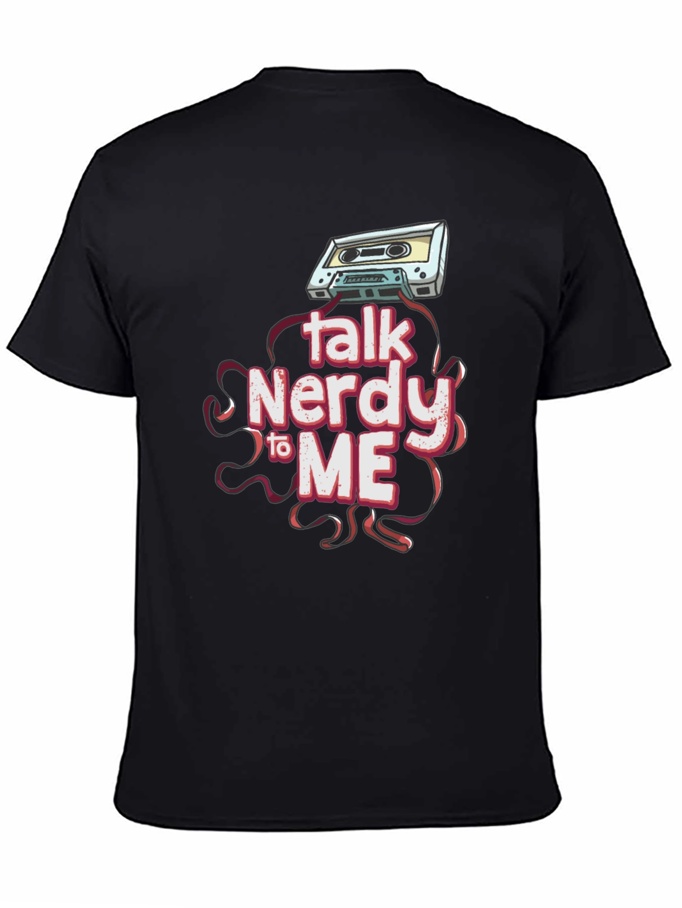 Camiseta Negra Talk Nerdy To Me