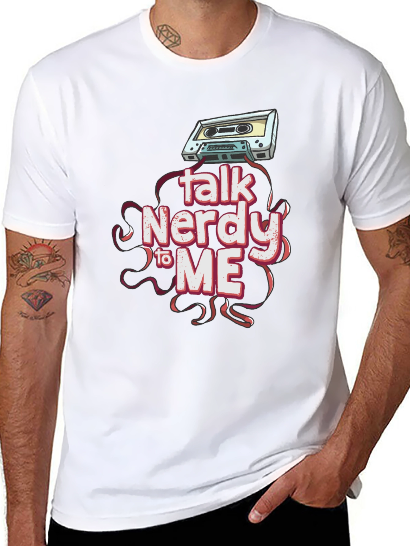 Camiseta Negra Talk Nerdy To Me