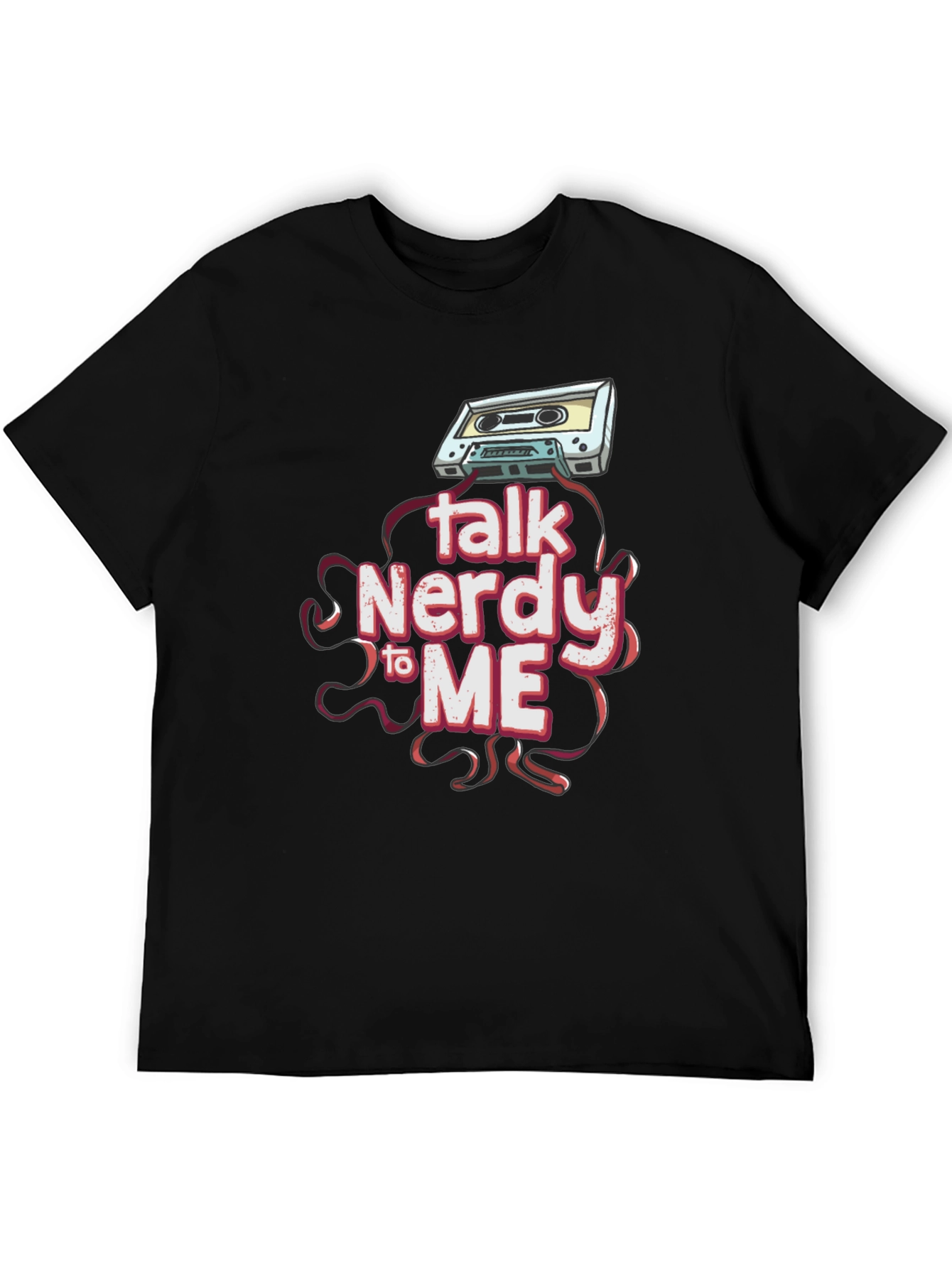 Camiseta Negra Talk Nerdy To Me