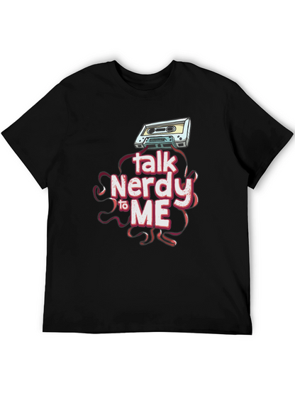Camiseta Negra Talk Nerdy To Me