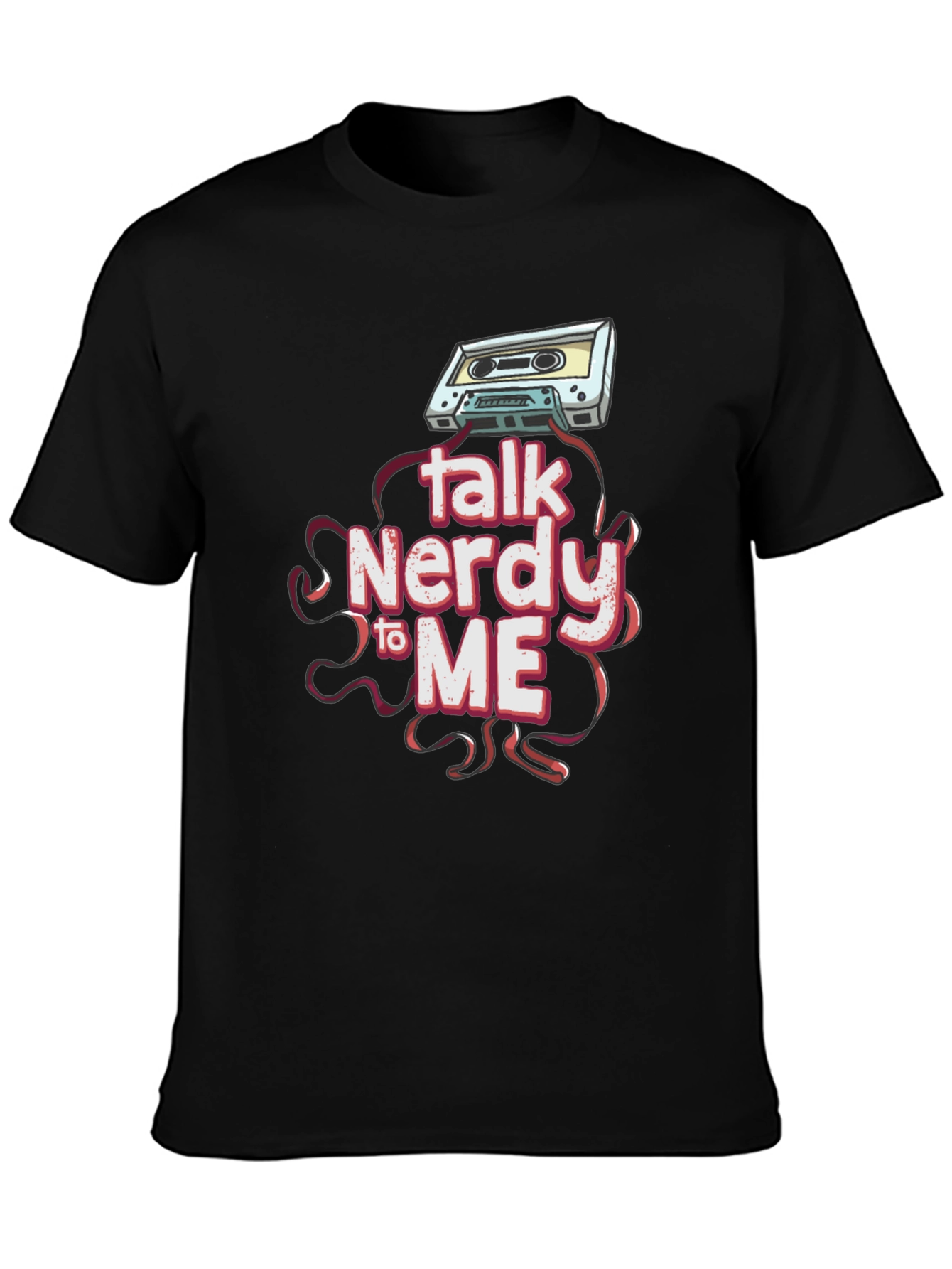 Camiseta Negra Talk Nerdy To Me