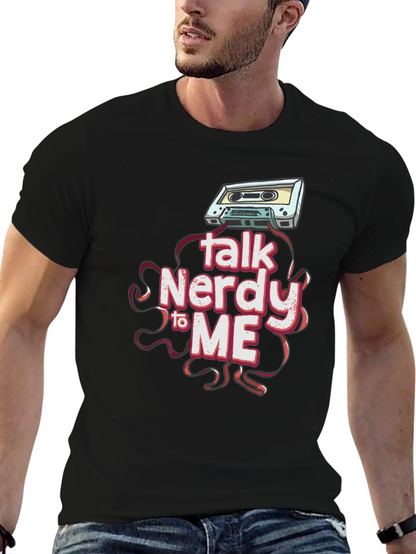 Camiseta Negra Talk Nerdy To Me