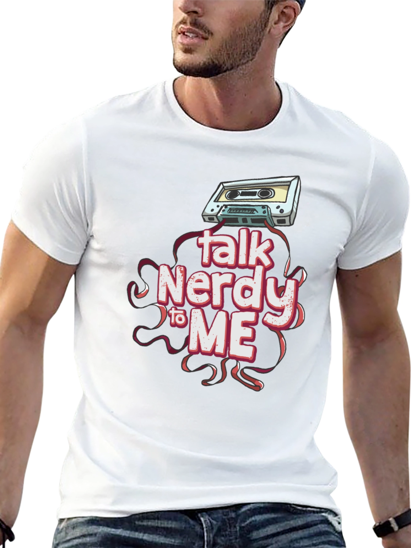 Camiseta Negra Talk Nerdy To Me