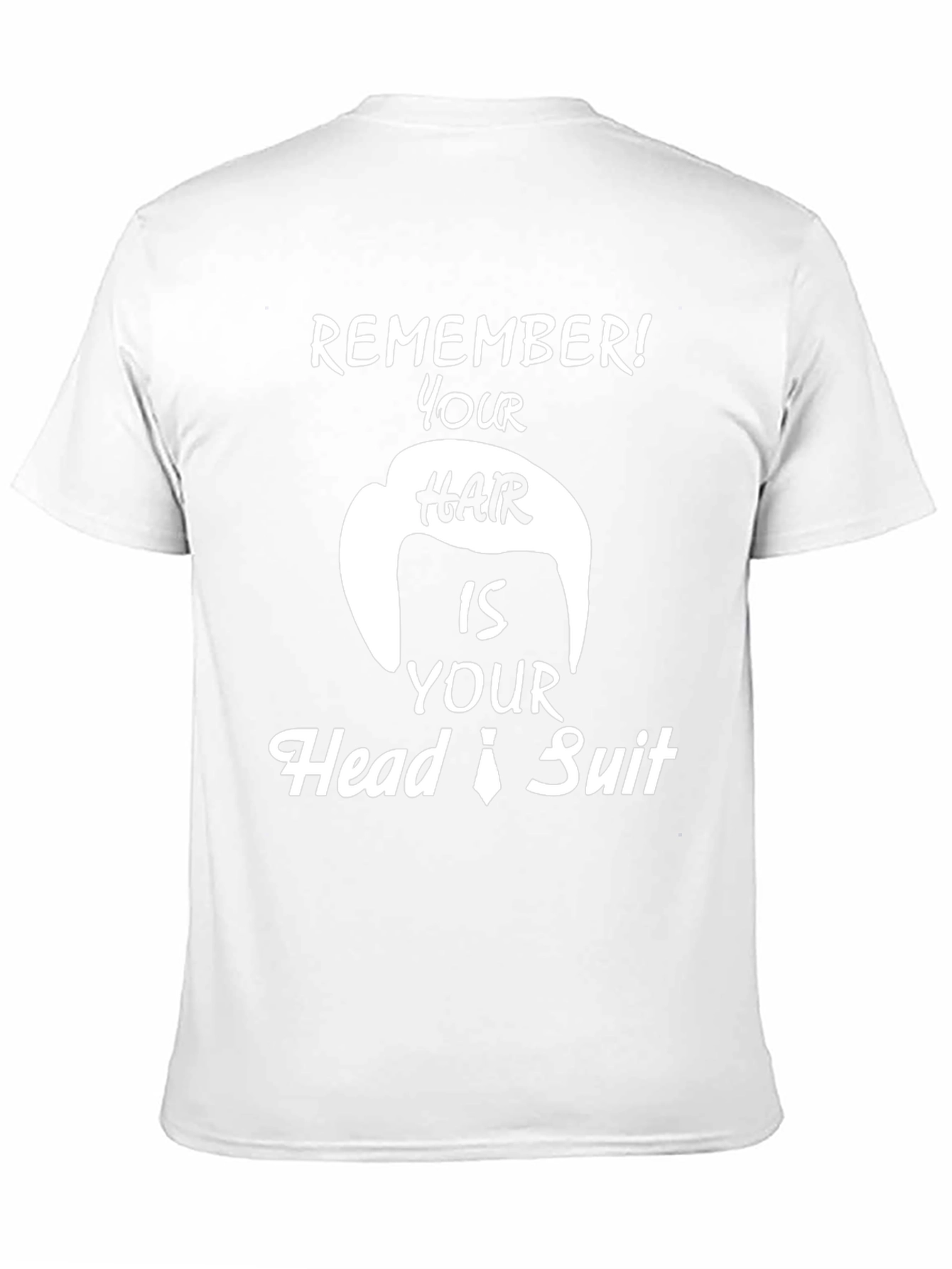 Camiseta Negra con Diseño Humorístico de Pelo