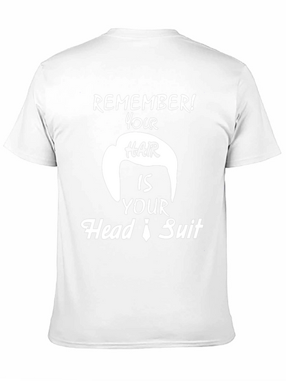 Camiseta Negra con Diseño Humorístico de Pelo