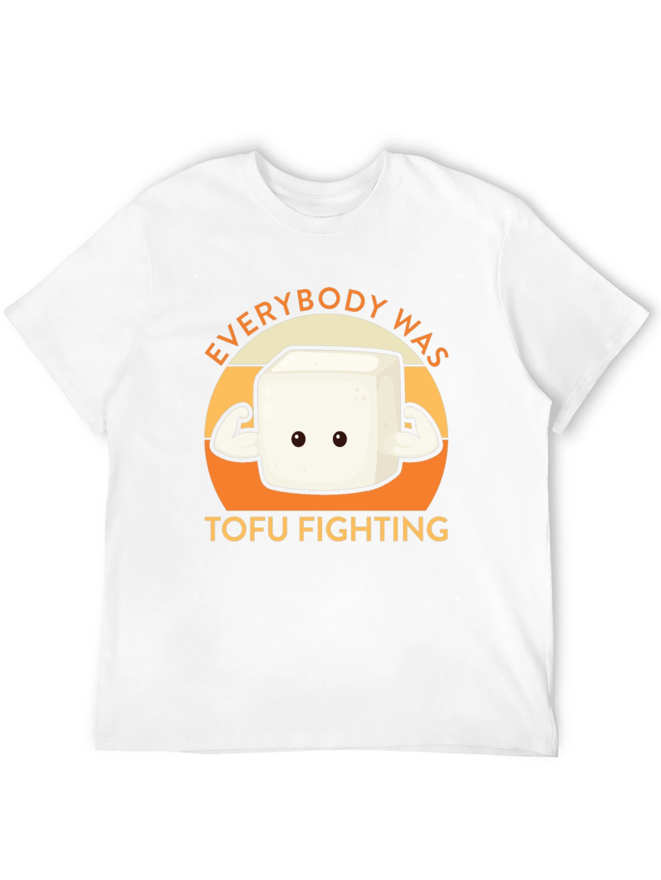 Camiseta Negra con Diseño Tofu Musculoso - Lucha Vegana