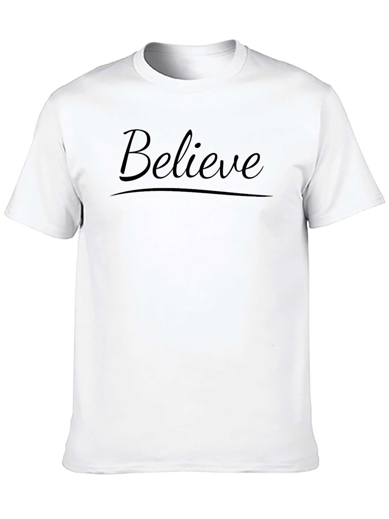 Camiseta Negra Believe Casual para Hombre