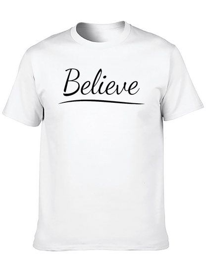 Camiseta Negra Believe Casual para Hombre