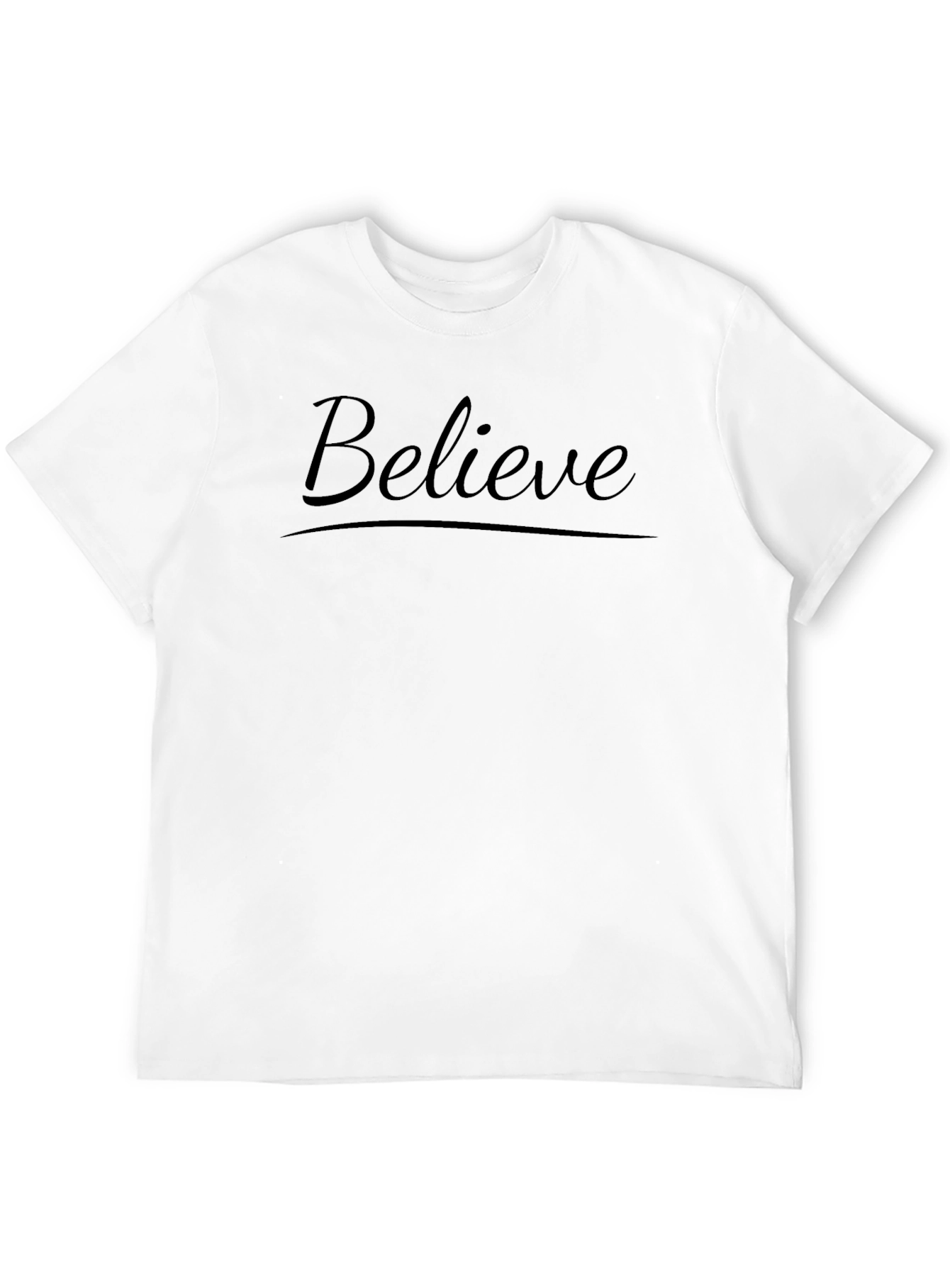 Camiseta Negra Believe Casual para Hombre