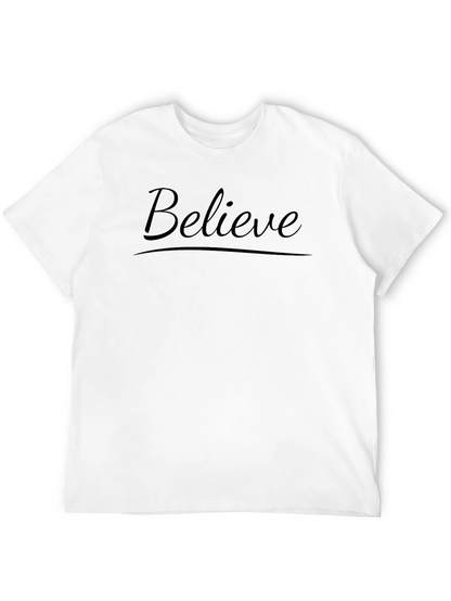 Camiseta Negra Believe Casual para Hombre