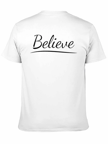 Camiseta Negra Believe Casual para Hombre
