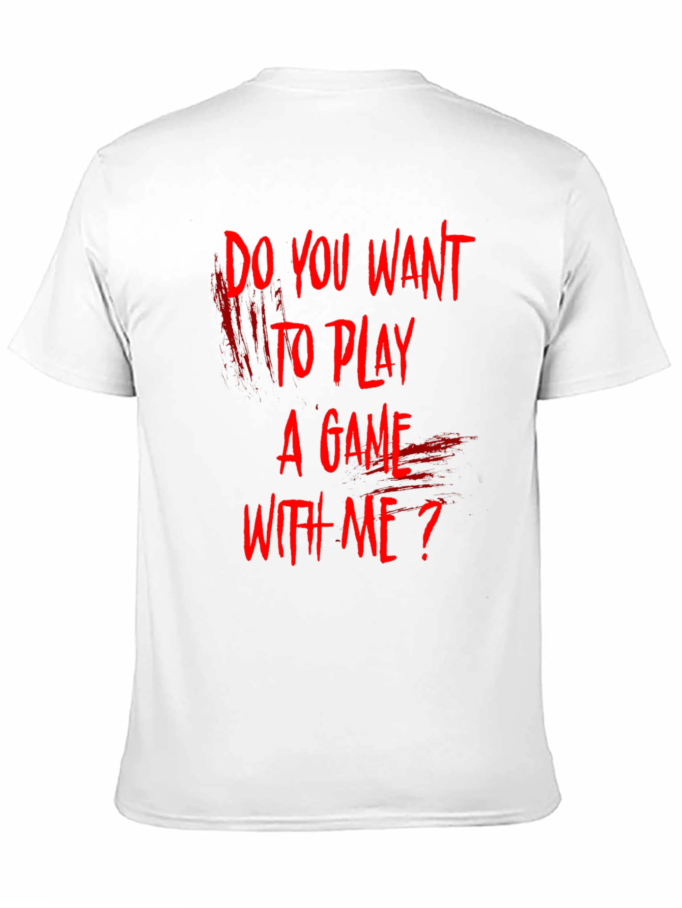 Camiseta Negra ¿Quieres Jugar Un Juego Conmigo?