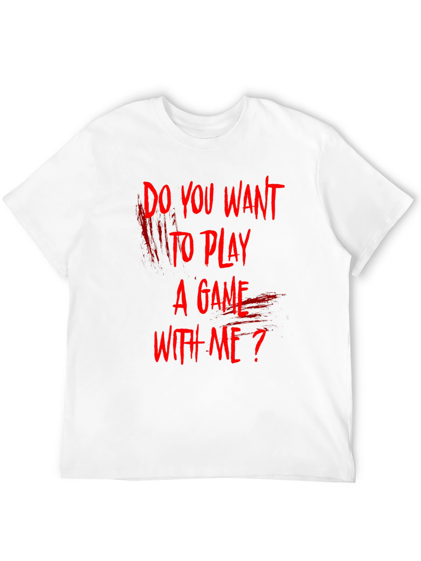 Camiseta Negra ¿Quieres Jugar Un Juego Conmigo?