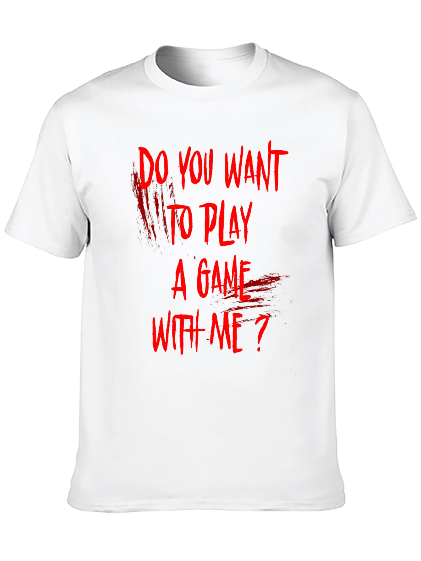 Camiseta Negra ¿Quieres Jugar Un Juego Conmigo?