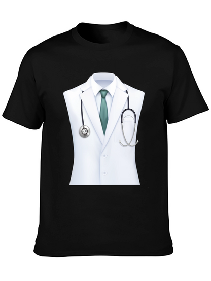 Camiseta Negra con Diseño de Doctor