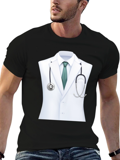 Camiseta Negra con Diseño de Doctor