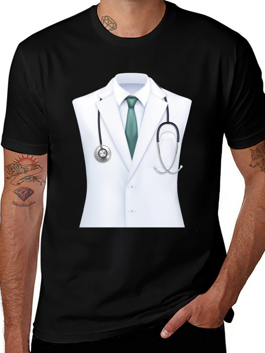 Camiseta Negra con Diseño de Doctor