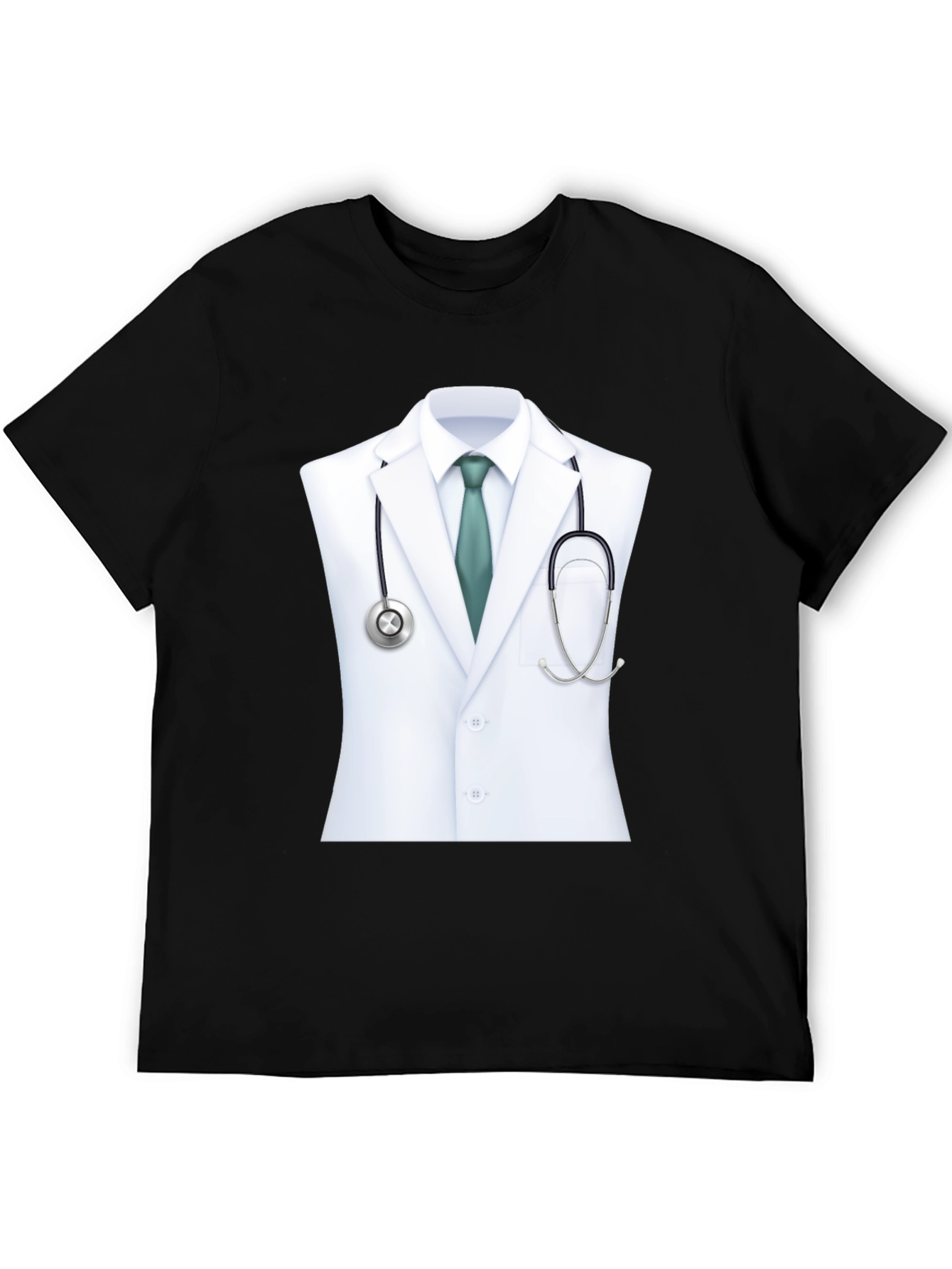 Camiseta Negra con Diseño de Doctor