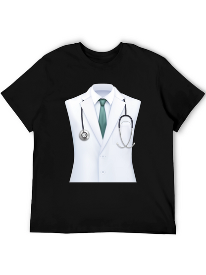 Camiseta Negra con Diseño de Doctor