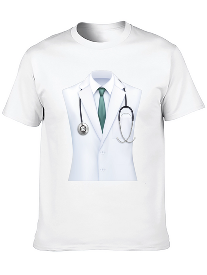 Camiseta Negra con Diseño de Doctor