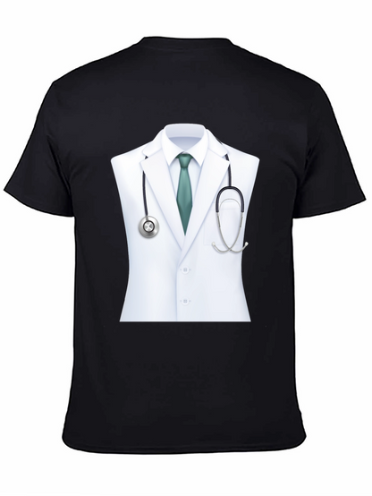 Camiseta Negra con Diseño de Doctor