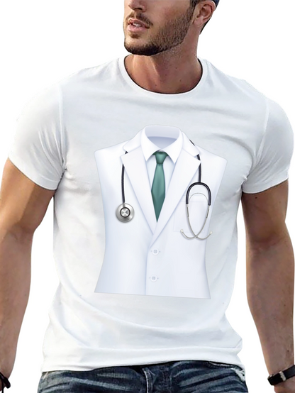 Camiseta Negra con Diseño de Doctor