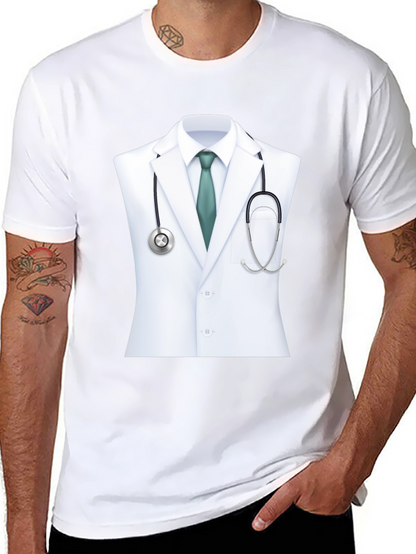 Camiseta Negra con Diseño de Doctor
