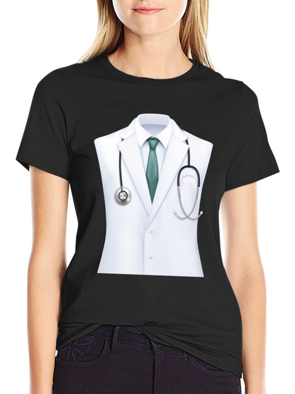 Camiseta Negra con Diseño de Doctor