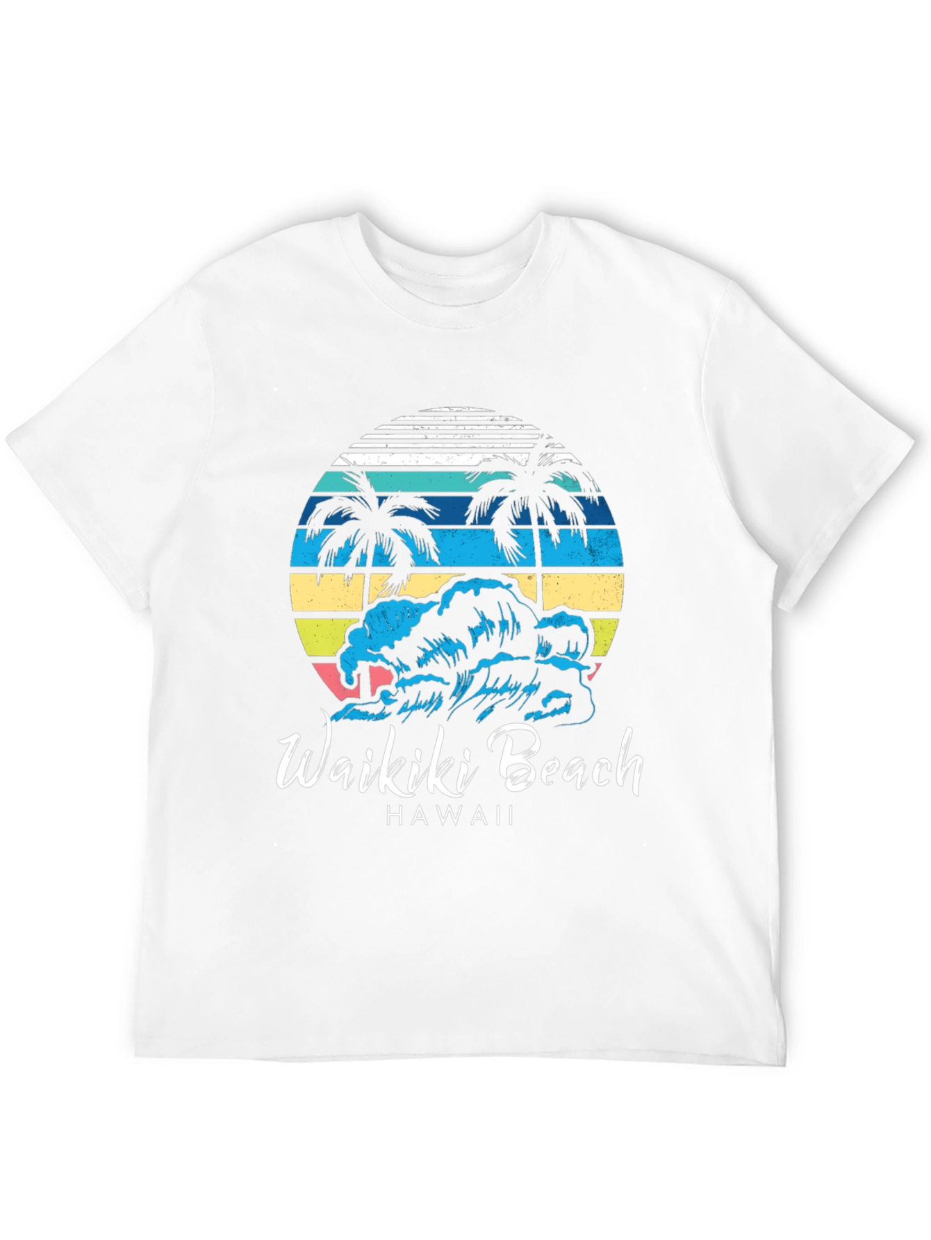 Camiseta Negra Waikiki Beach Hawaii