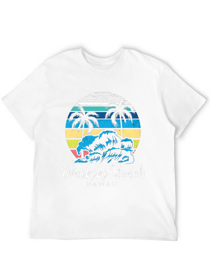 Camiseta Negra Waikiki Beach Hawaii