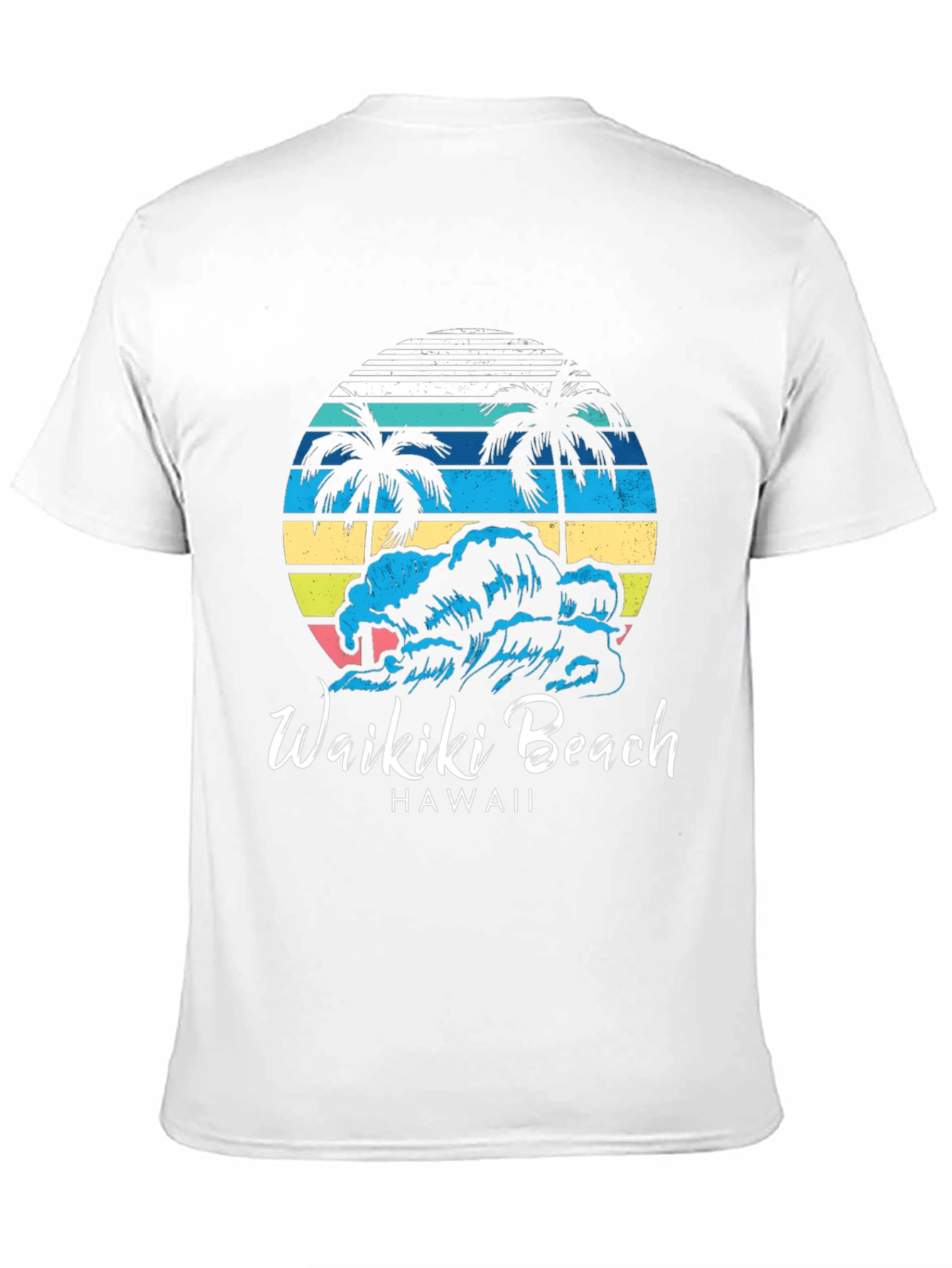 Camiseta Negra Waikiki Beach Hawaii
