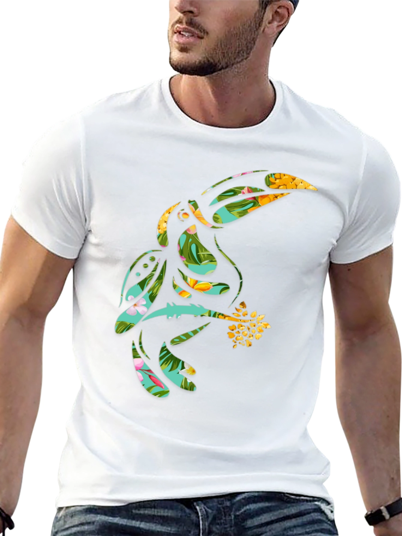Camiseta Negra con Diseño de Tucán Tropical