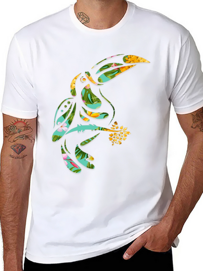 Camiseta Negra con Diseño de Tucán Tropical