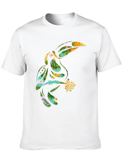 Camiseta Negra con Diseño de Tucán Tropical