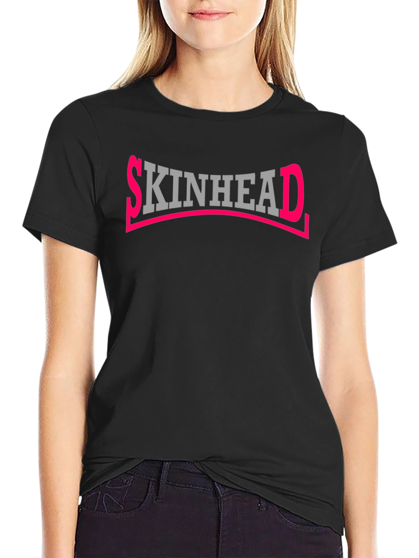 Camiseta Negra Skinhead para Hombre