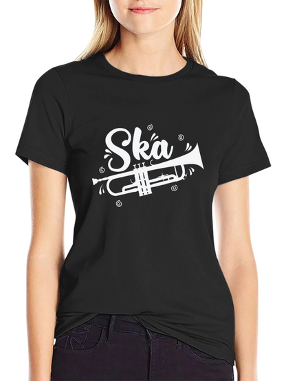 Camiseta Negra Ska con Trompeta