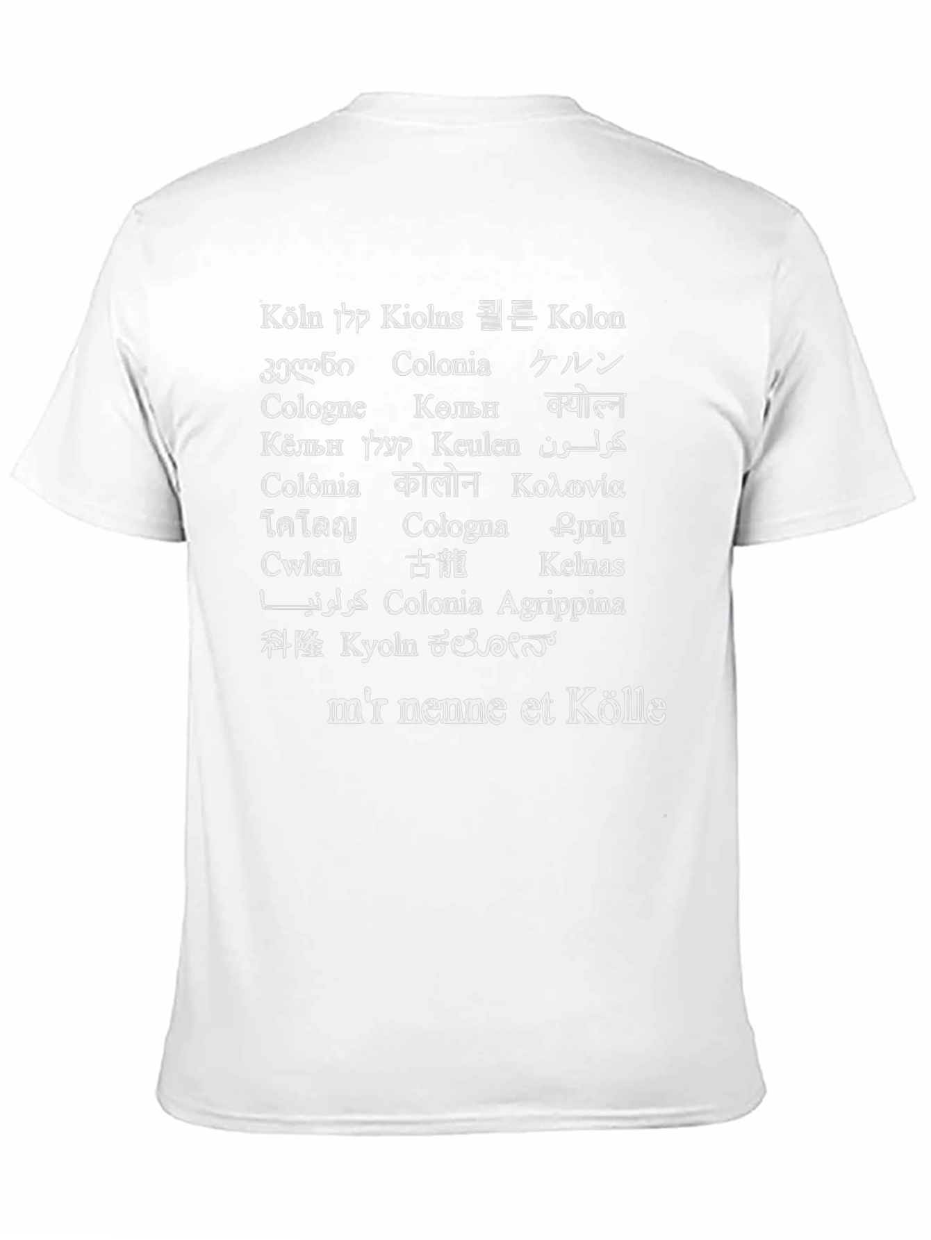 Camiseta Köln Multilingüe Negra para Amantes de Colonia
