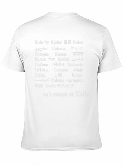 Camiseta Köln Multilingüe Negra para Amantes de Colonia