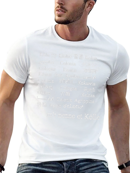 Camiseta Köln Multilingüe Negra para Amantes de Colonia