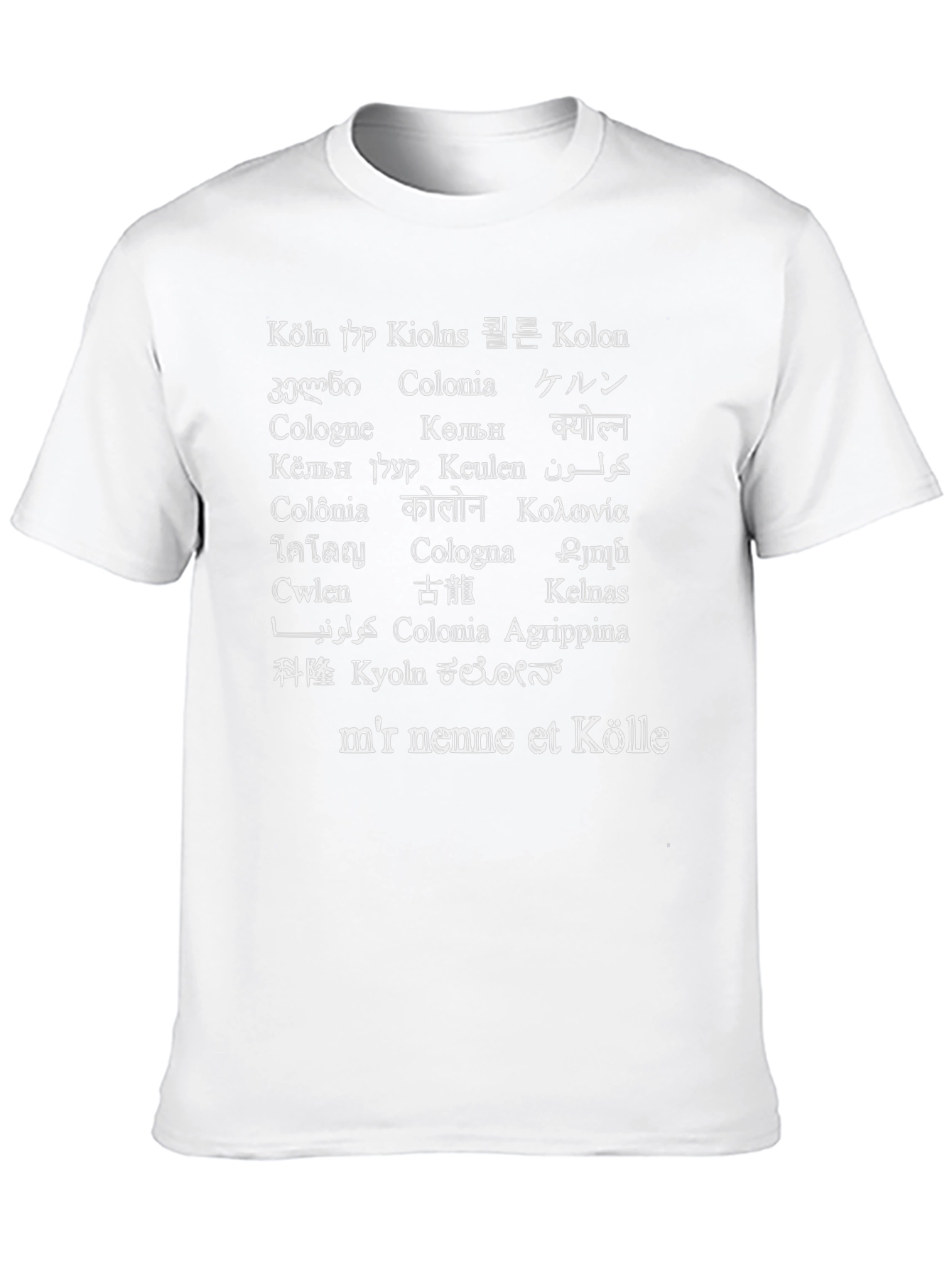 Camiseta Köln Multilingüe Negra para Amantes de Colonia