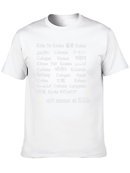 Camiseta Köln Multilingüe Negra para Amantes de Colonia