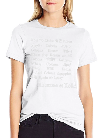 Camiseta Köln Multilingüe Negra para Amantes de Colonia