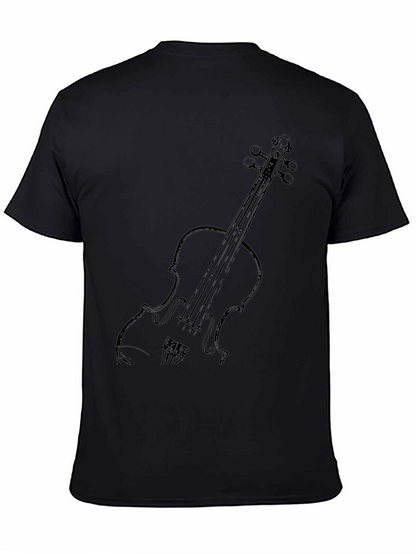 Camiseta Negra con Diseño de Violín