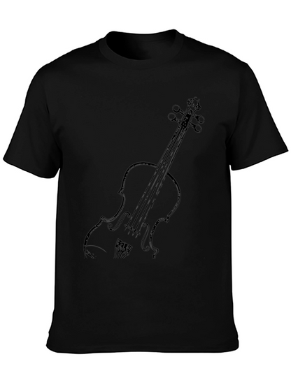 Camiseta Negra con Diseño de Violín